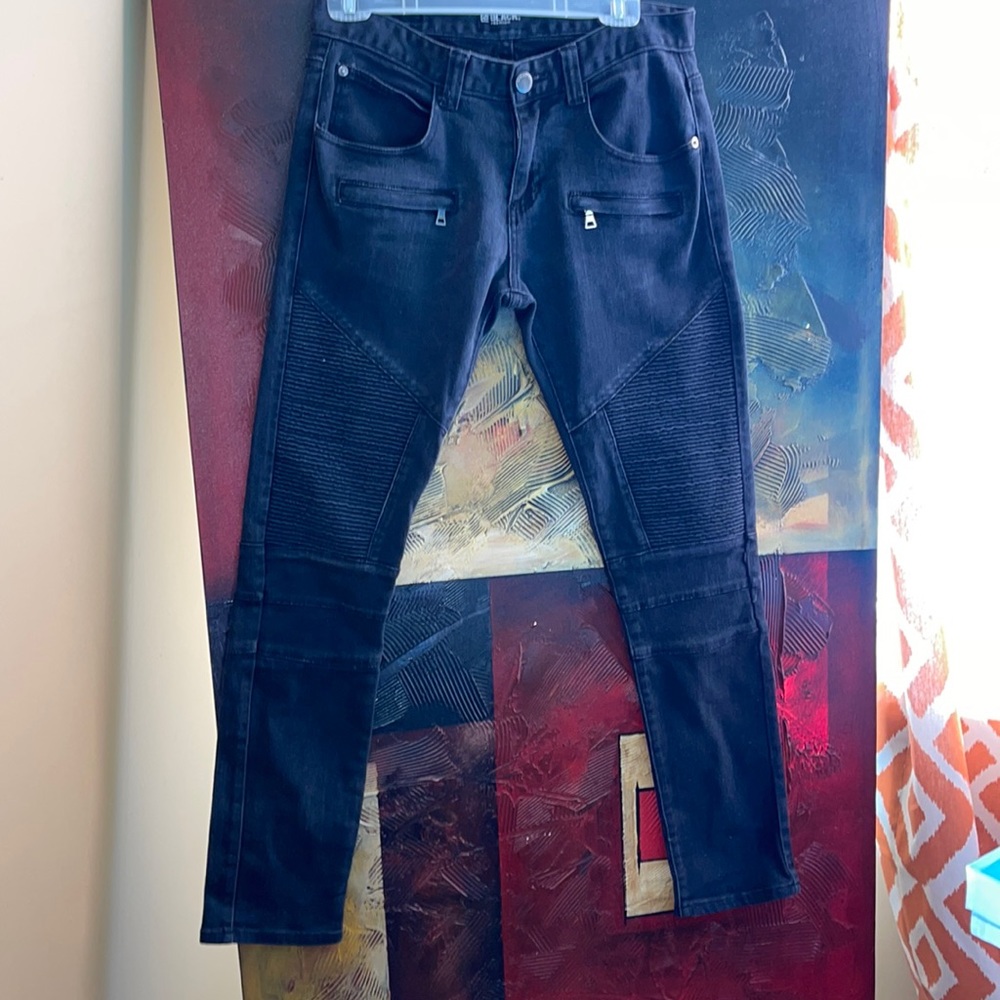Black Premium | Mens Black Faded Bicker Jeans